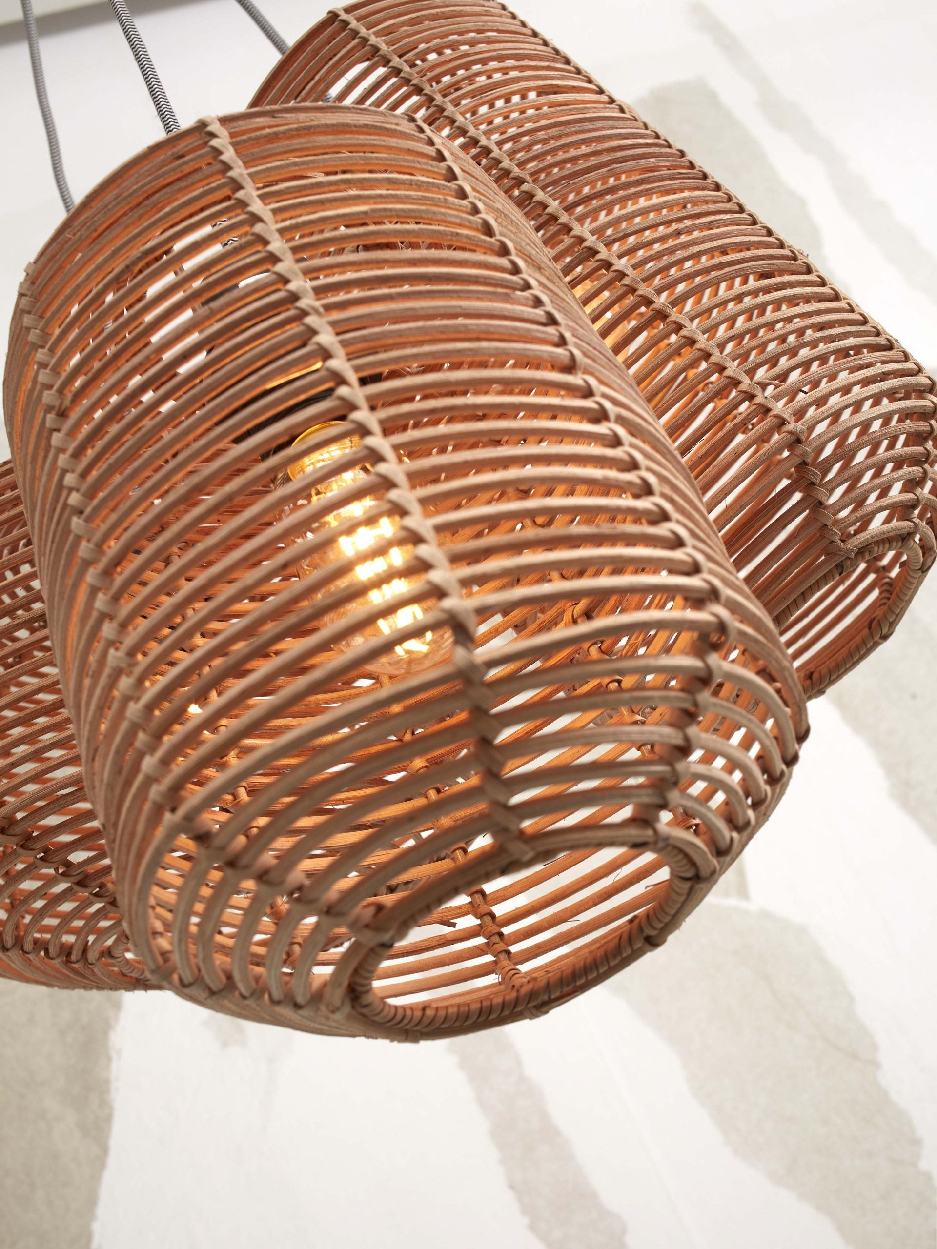 Hanging Lamp - TANAMI - Rattan / 3-Shade