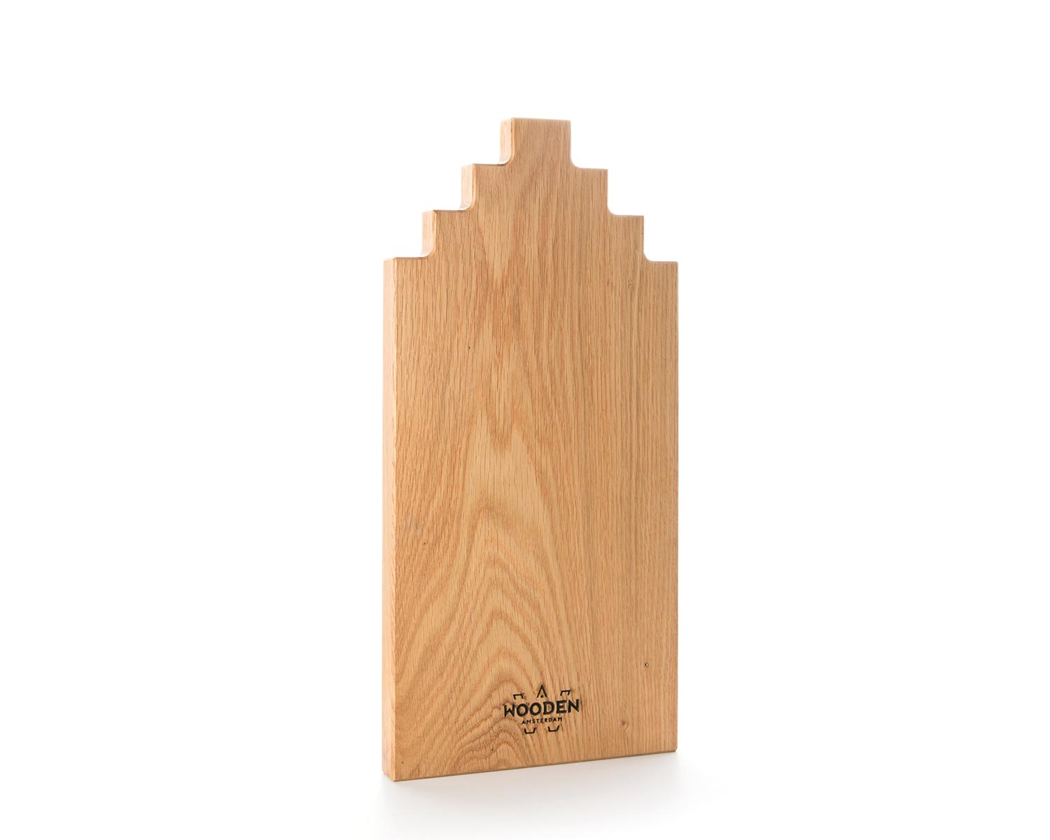 amsterdam canal house serving board in oak wood 40cm