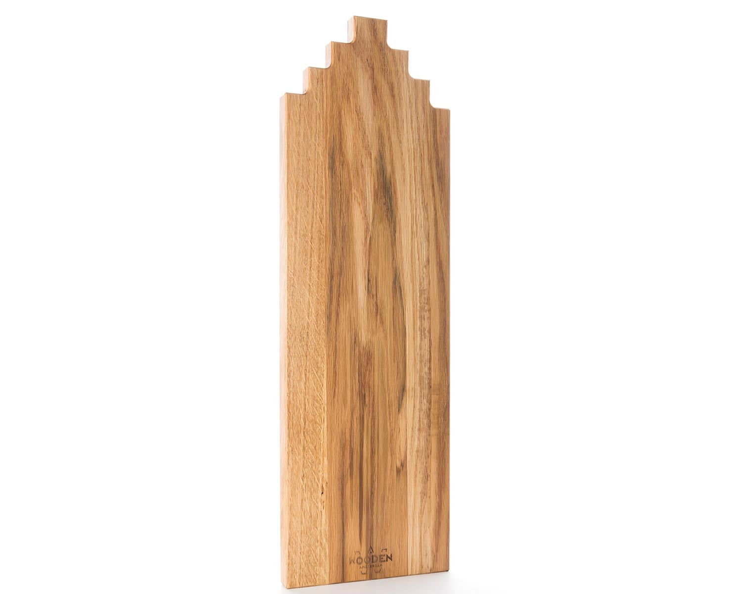 amsterdam canal house serving board in oak wood 60cm