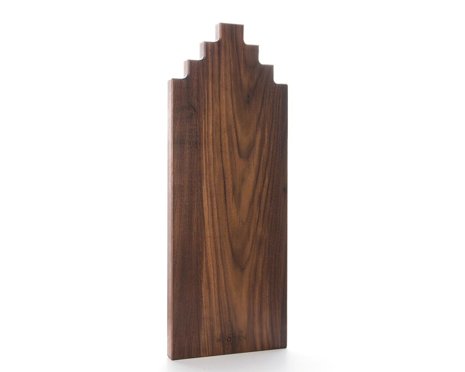 amsterdam canal house serving board in walnut wood 50cm