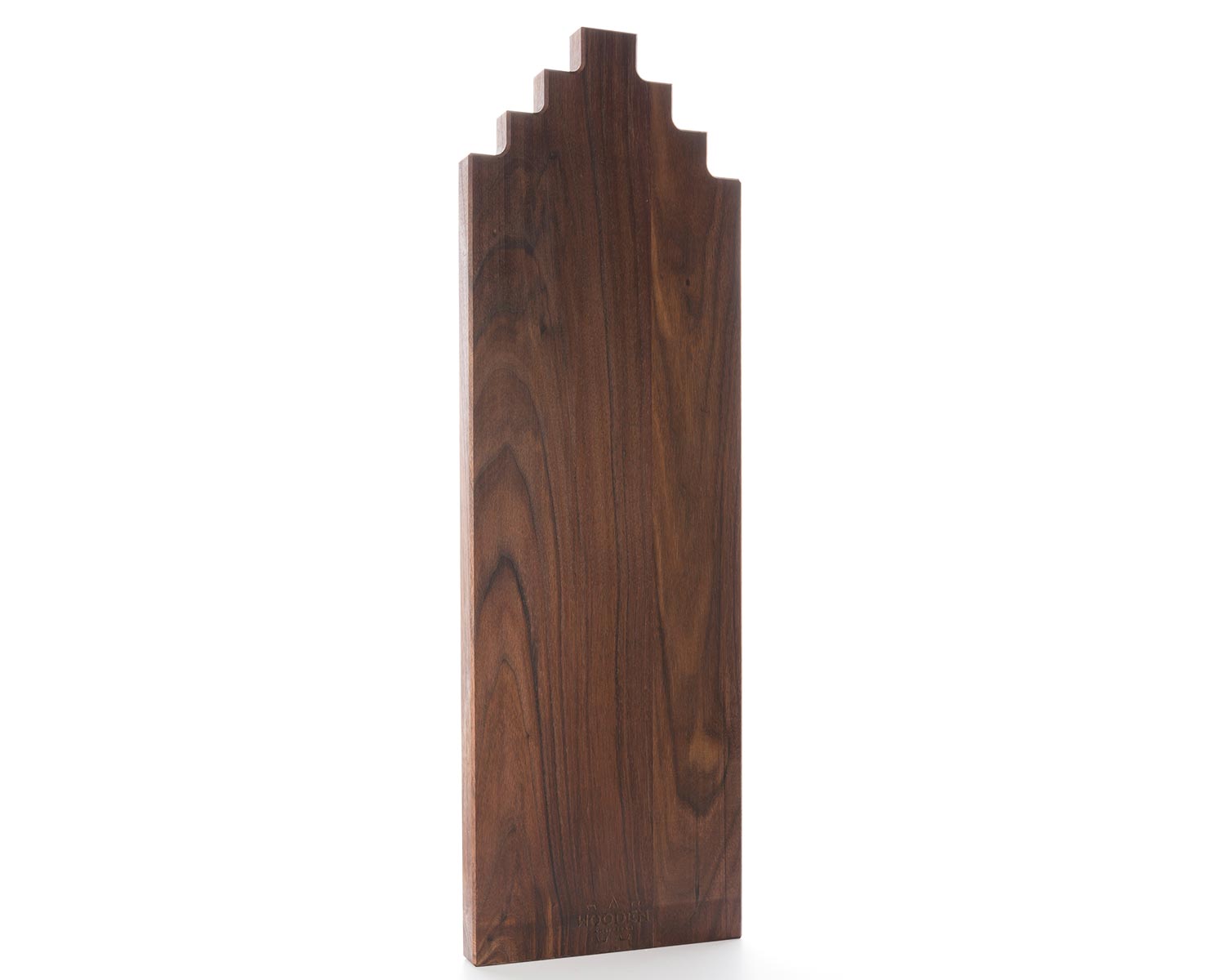 amsterdam canal house serving board in walnut wood 60cm