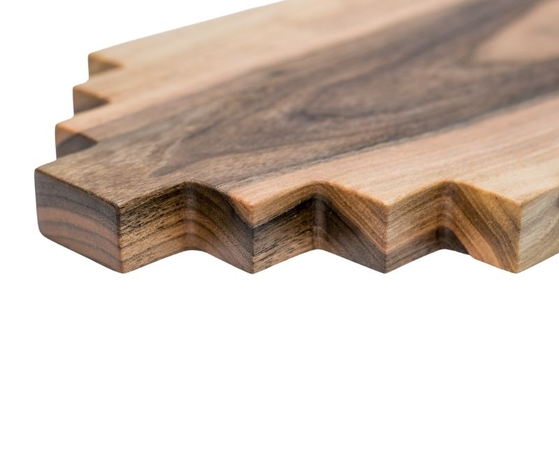 walnut canal house serving board detail