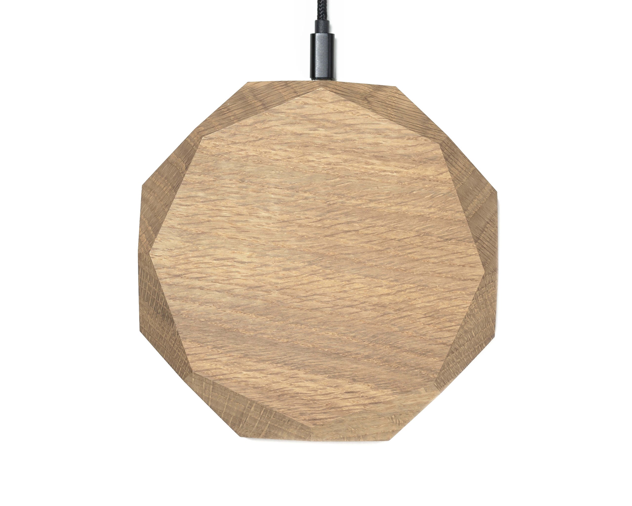 wireless charger geometric oak oakywood 2