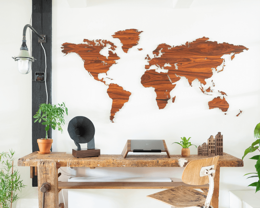 wooden amsterdam world map shoot jellina detmar oakywood laptop stand walnut 15 16 inch acoustibox and canal houses