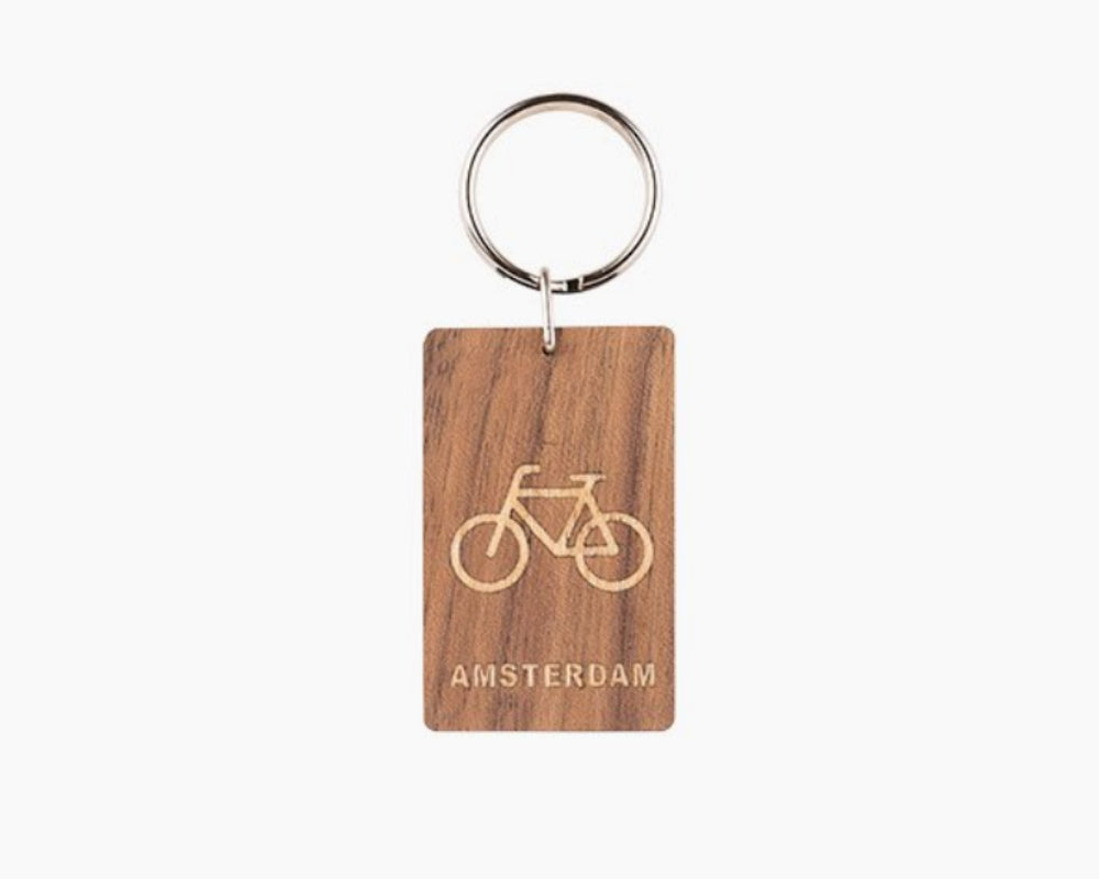Wooden Keychain – Amsterdam Icons