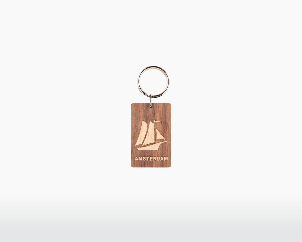 Wooden Keychain – Amsterdam Icons
