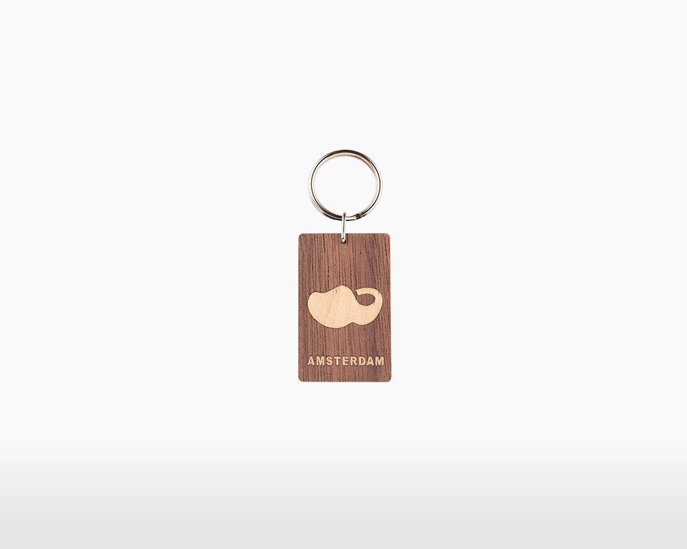 wooden keychain amsterdam clog walnut wood maple dutch wooden shoe typical farmer footwear on webshop wooden amsterdam.jpg.jpg