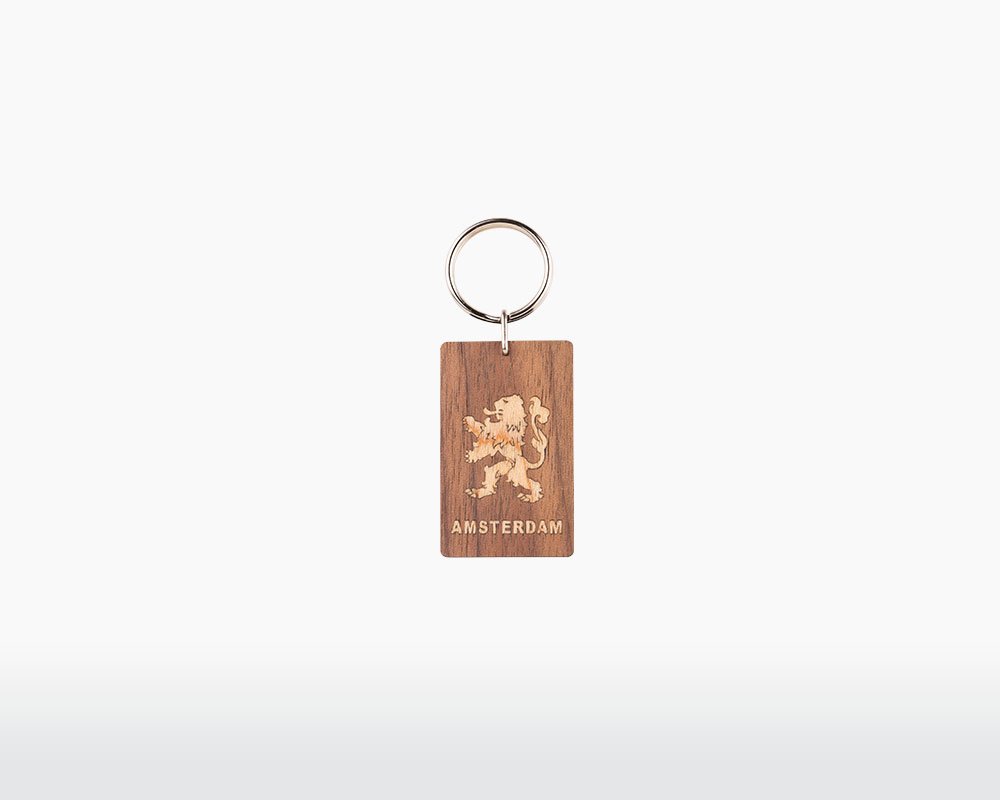wooden keychain amsterdam lion dutch walnut wood maple inlay national symbol netherlands holland on webshop wooden amsterdam.jpg.jpg