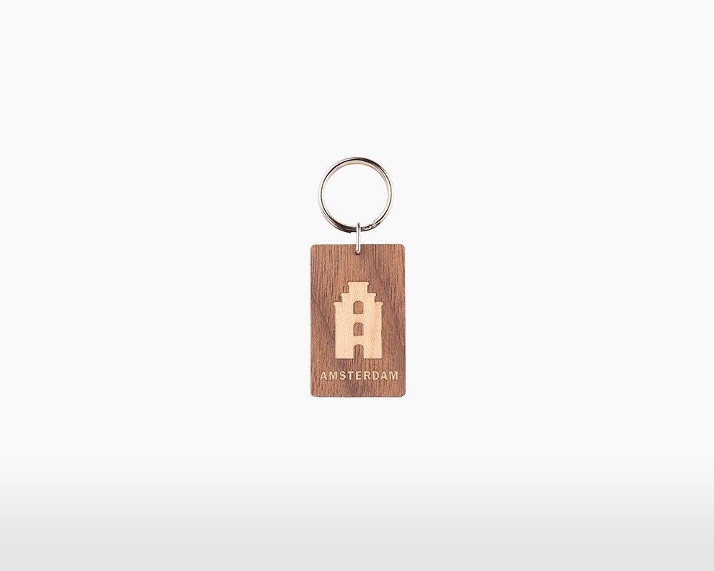 wooden keychain amsterdam warehouse walnut wood maple typical dutch look storage building on webshop wooden amsterdam.jpg.jpg