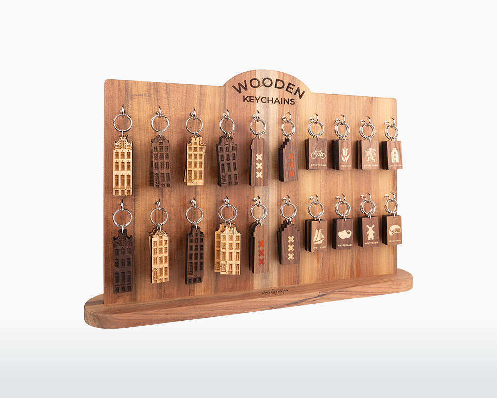 wooden keychains amsterdam canal houses amsterdammertjes typical dutch symbols on webshop wooden amsterdam.jpg.jpg