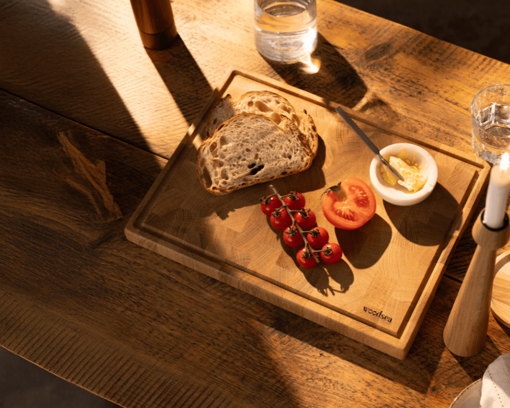 woodsea cutting board woodstone rectangular oak medium 40 30 3 cm lifestyle