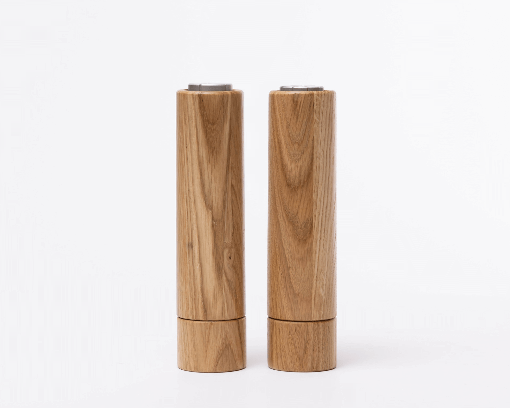 woodsea salt and pepper set upside down oak