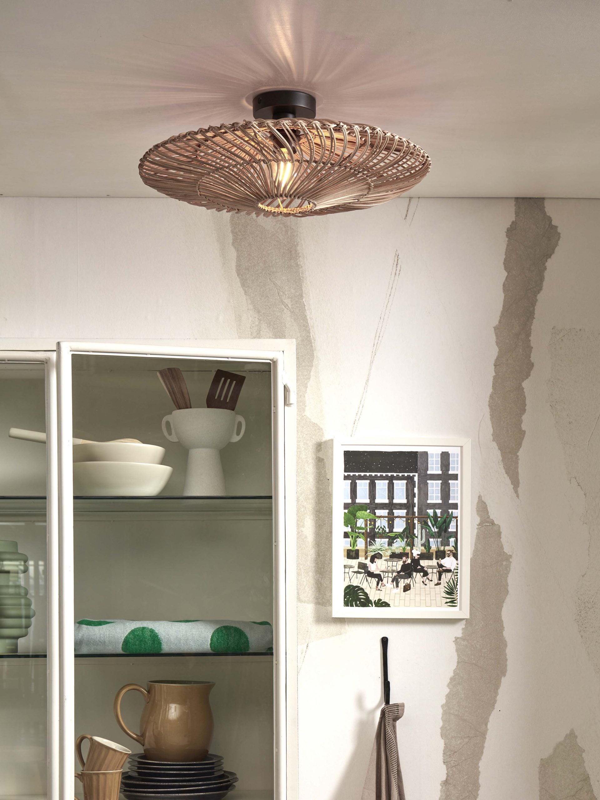 Ceiling Lamp - ZANZIBAR - Rattan / Flat