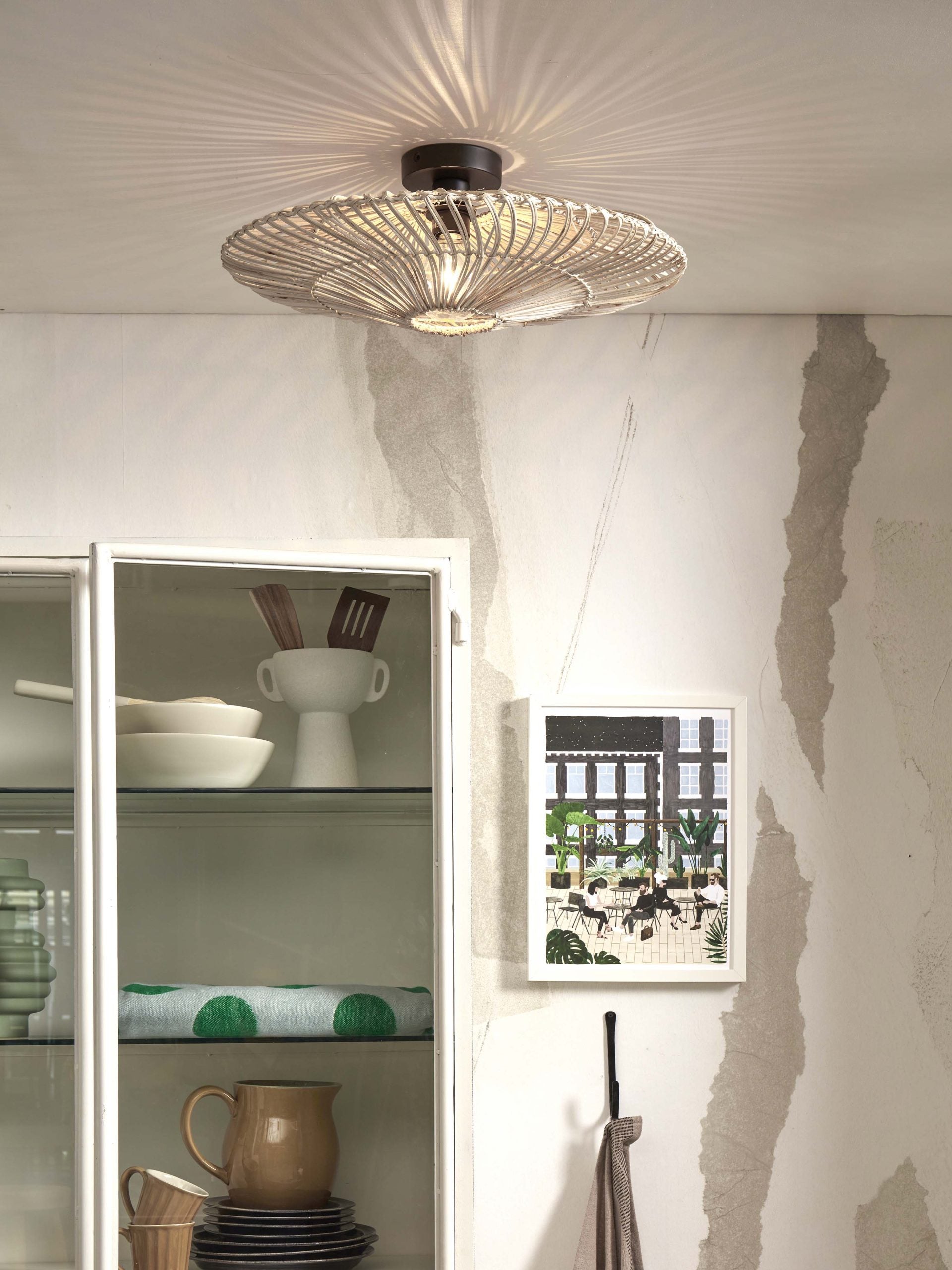 Ceiling Lamp - ZANZIBAR - Rattan / Flat
