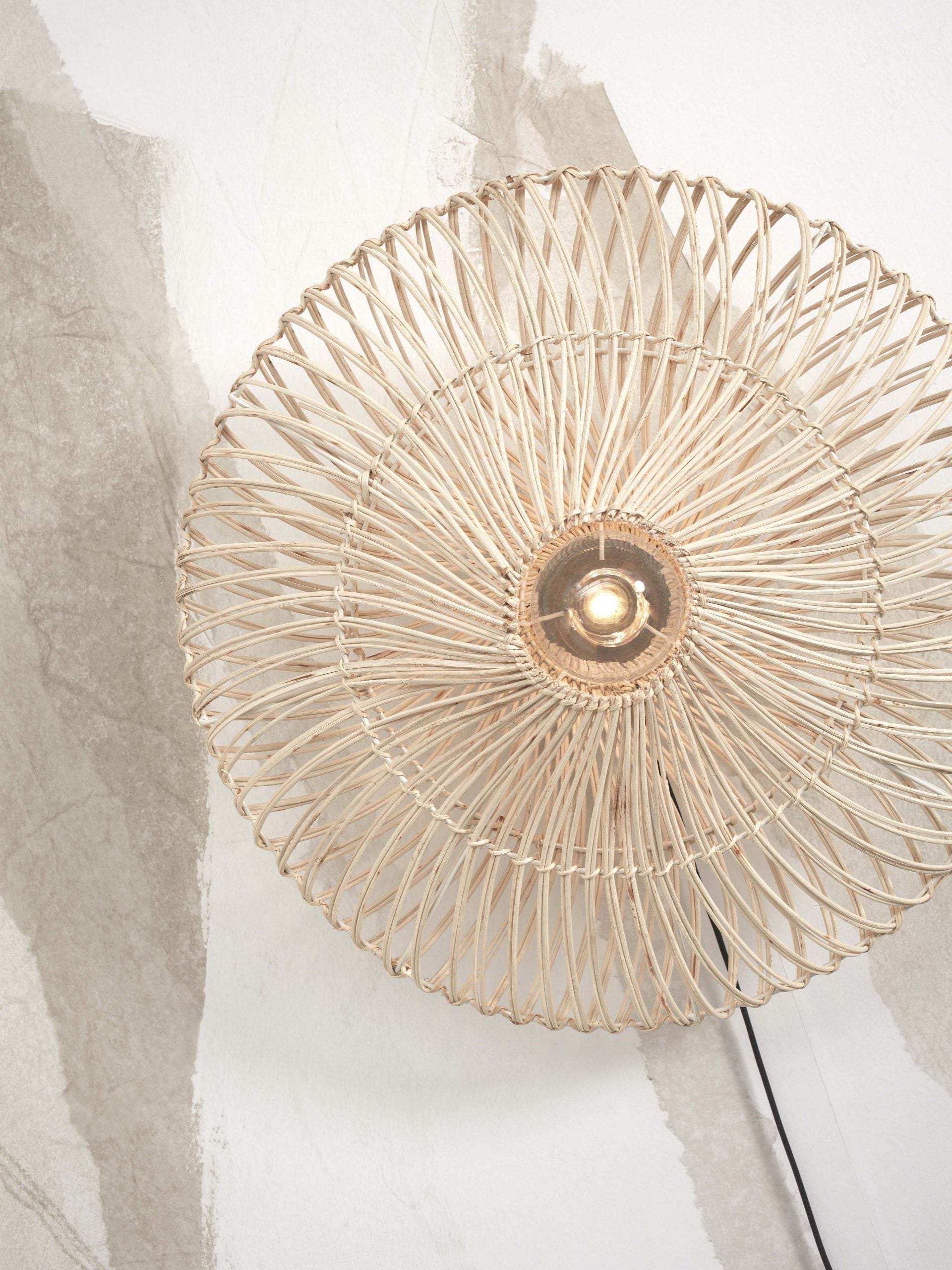 Wandlamp - ZANZIBAR - Rotan / Plat