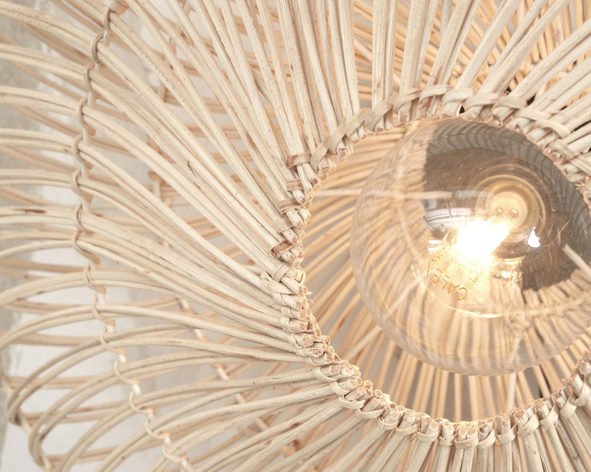 Wandlamp - ZANZIBAR - Rotan / Plat